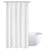 White Geometric Shower Curtain 36X72(SMALL)
